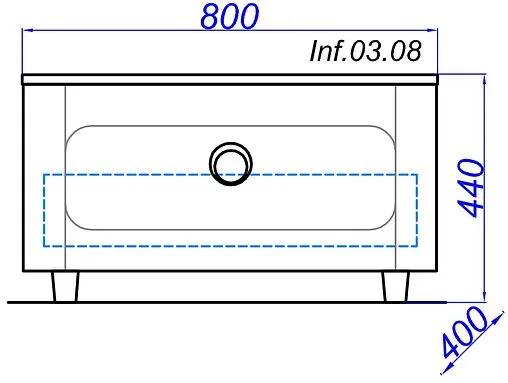 Комод напольный Aqwella Infinity 80 белый Inf.03.08