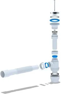 Сифон бутылочный для раковины Ани Пласт Юнг белый BM1016 Сифон бутылочный для раковины Ани Пласт Юнг белый BM1016, 3