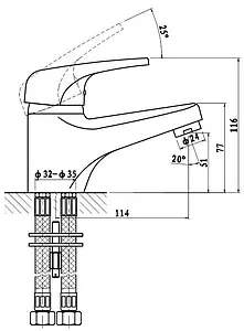 Смеситель для раковины Gross Aqua Optima хром 6546511C, 2