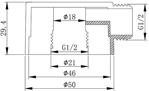 Шланговое подключение Aquatek чёрный матовый AQ2454MB