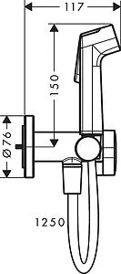Гигиенический душ со смесителем Hansgrohe Bidette белый матовый 29232700, 2