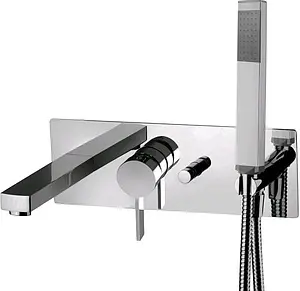 Смеситель для ванны скрытого монтажа Paffoni Rock хром RO001CR, 1