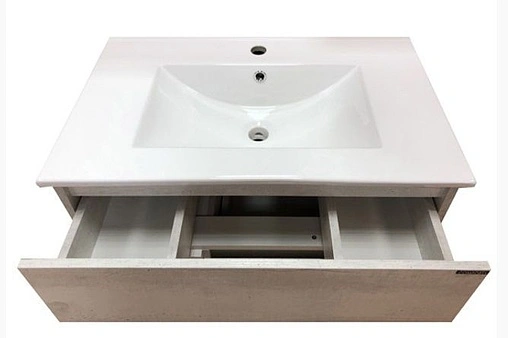 Тумба-умывальник подвесная Comforty Турин 75 дуб белый/белый 00004147332CF