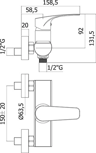 Смеситель для душа Paffoni Lime хром LM168CR