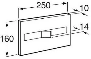 Клавиша смыва для унитаза Roca Duplo One PL-2 890196002 хром матовый Клавиша смыва для унитаза Roca Duplo One PL-2 890196002 хром матовый, 2