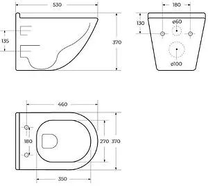 Унитаз подвесной безободковый BelBagno Senso Tornado белый BB017CH-TOR, 2