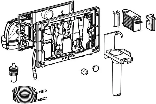 Модуль с автоматическим пуском и приемником для цилиндриков Geberit DuoFresh 115.050.21.1 Модуль с автоматическим пуском и приемником для цилиндриков Geberit DuoFresh 115.050.21.1