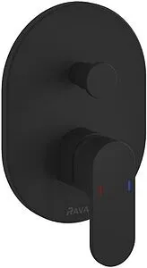 Смеситель для ванны скрытого монтажа Ravak Chrome чёрный матовый X070433, 1