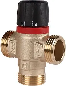 Трехходовой термостатический смесительный клапан 1" +35...+60°С Kvs 2.5 Rommer RVM-0232-256025 Трехходовой термостатический смесительный клапан 1" +35...+60°С Kvs 2.5 Rommer RVM-0232-256025, 1