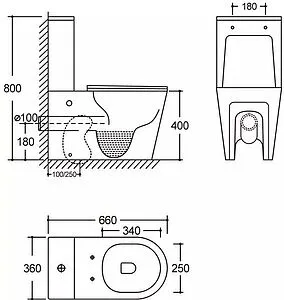 Унитаз-компакт безободковый Logan L6C Tornado белый 00331870+00331871, 2