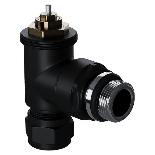 Комплект вентилей терморегулирующих угловых 15x1.0 x ½&quot;н Royal Thermo Design Pro черный RATVXU11215BL