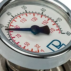 Тройник коллекторный с термометром (0-80°С) 1&quot;н x 1&quot;нг Luxor CR 499 68559803, 4