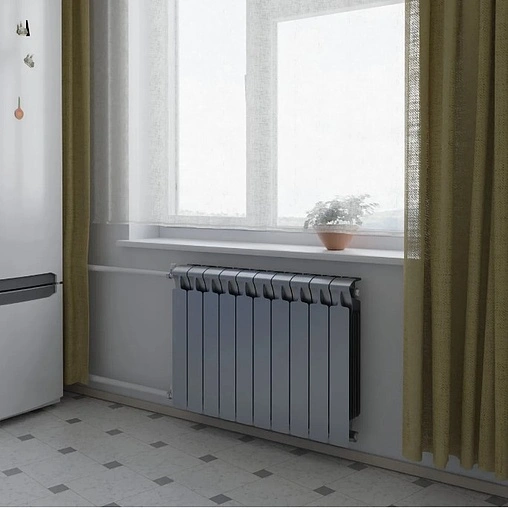 Радиатор биметаллический 14 секции Rifar Monolit 500 серый RM50014 tit