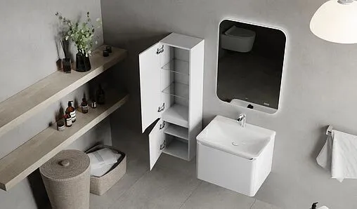 Тумба-умывальник подвесная Raval Welto 60 белый Wel.01.60/P/W/RL+Solo.08.60/W/RL