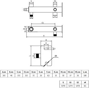 Корпус группы безопасности расширительного бака до 50 кВт ¾&quot; Uni-Fitt 255A3200, 2