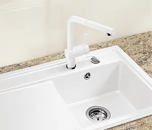 Смеситель для кухни с выдвижным изливом Blanco Linus-S керамика белый 516710 Смеситель для кухни с выдвижным изливом Blanco Linus-S керамика белый 516710, 2