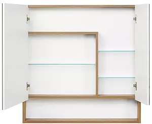 Шкаф-зеркало Aquaton Сканди 90 белый/дуб рустикальный 1A252302SDZ90, 3