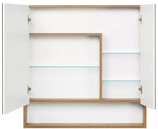 Шкаф-зеркало Aquaton Сканди 90 белый/дуб рустикальный 1A252302SDZ90