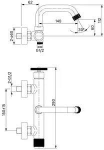 Смеситель для ванны IDDIS Grange чёрный матовый GRABLR2i02WA Смеситель для ванны IDDIS Grange чёрный матовый GRABLR2i02WA, 2