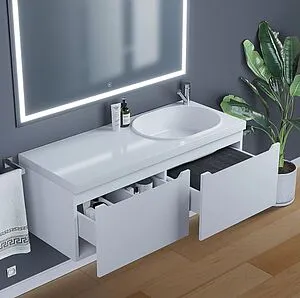 Тумба-умывальник подвесная Uperwood Tanos 120 R белый 291021020 Тумба-умывальник подвесная Uperwood Tanos 120 R белый 291021020, 4