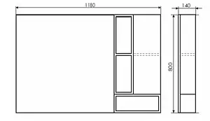 Шкаф-зеркало Comforty Прага 120 дуб белый 00004136262CF Шкаф-зеркало Comforty Прага 120 дуб белый 00004136262CF, 2