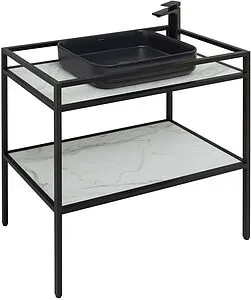 Консоль напольная Allen Brau Liberty 90 чёрный браш 1.33004.BB+, 5