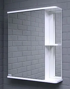 Шкаф-зеркало Айсберг Норма 1-55 L белый DA1603HZ, 5