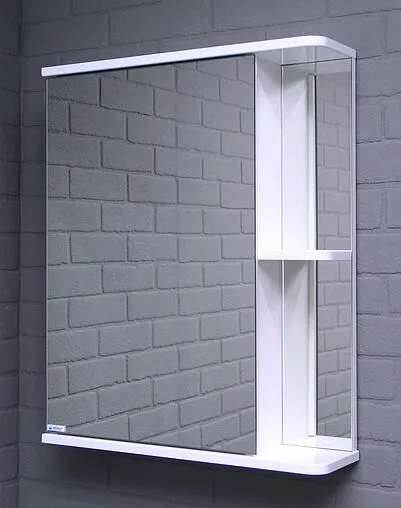 Шкаф-зеркало Айсберг Норма 1-55 L белый DA1603HZ