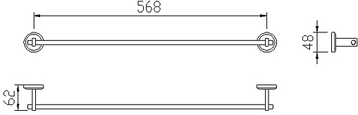 Полотенцедержатель SMARTsant Мэджик хром SM01020AA