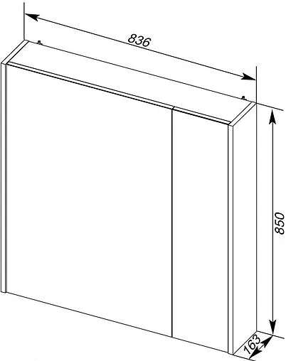 Шкаф-зеркало Aquanet Франка 85 183046