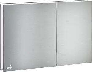 Клавиша смыва для унитаза AlcaPlast AIR LIGHT-WHITE нержавеющая сталь с белой подсветкой, 1