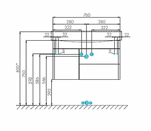 Тумба-умывальник подвесная Aquaton Беверли 80 белый 1A2355K0BV010 Тумба-умывальник подвесная Aquaton Беверли 80 белый 1A2355K0BV010, 2