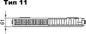 Радиатор стальной панельный Kermi Profil-K тип 11 500 x 600 мм FK0110500601N2Y, 2