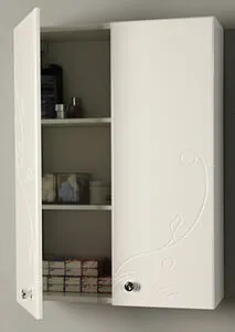 Шкаф двухстворчатый Aquaton Лиана 60 белый 1A153003LL010, 4