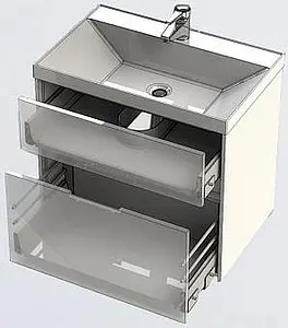 Тумба-умывальник Aquanet Латина 70 белый 00180032+00179394 Тумба-умывальник Aquanet Латина 70 белый 00180032+00179394, 4