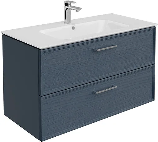 Тумба-умывальник подвесная Kerama Marazzi Piano Classic 95 ясень синий PIA.CL.95\BLU.M+PI.wb.95