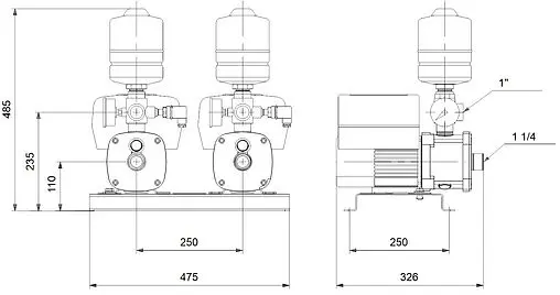Станция автоматического водоснабжения Grundfos CMBE TWIN 5-31 99220846