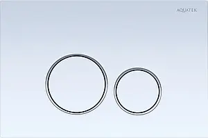 Клавиша смыва для унитаза Aquatek KDI-0000015 кнопки/белый глянцевый, кольца/хром глянцевый Клавиша смыва для унитаза Aquatek KDI-0000015 кнопки/белый глянцевый, кольца/хром глянцевый, 1