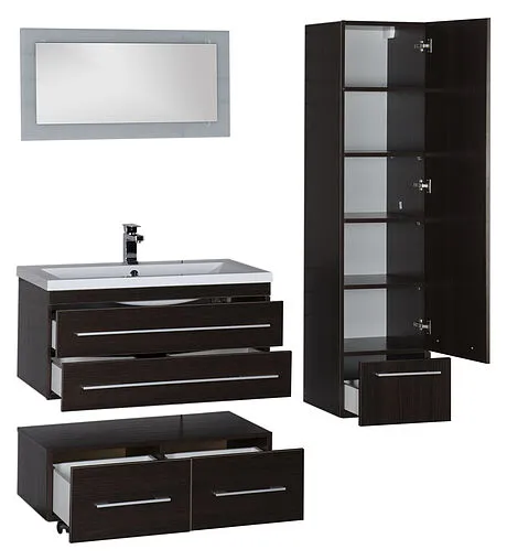 Шкаф-пенал подвесной Aquanet Нота 40 R венге 00159112 Шкаф-пенал подвесной Aquanet Нота 40 R венге 00159112