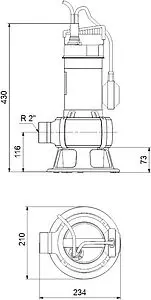 Насос дренажный Q=18м³/ч H=11м Grundfos UNILIFT AP35B.506.A1V 96468356 Насос дренажный Q=18м³/ч H=11м Grundfos UNILIFT AP35B.506.A1V 96468356, 3