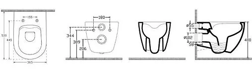 Унитаз подвесной безободковый с функцией биде и встроенным смесителем ISVEA Infinity слоновая кость 10NFS1005I-2K