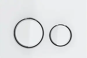 Клавиша смыва для унитаза Geberit Sigma 21 115.884.SI.1 стекло/белый, кольца/хром глянцевый Клавиша смыва для унитаза Geberit Sigma 21 115.884.SI.1 стекло/белый, кольца/хром глянцевый, 1