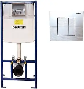 Инсталляция для подвесного унитаза Set 4 в 1 beWash BW74 K500RZVP0300MKK00000 с кнопкой хром матовый Инсталляция для подвесного унитаза Set 4 в 1 beWash BW74 K500RZVP0300MKK00000 с кнопкой хром матовый, 1