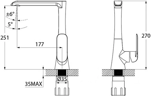 Смеситель для кухни IDDIS Calipso белый/хром CALSBL0i05
