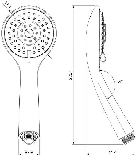 Душевая система со смесителем для ванны Milardo Rosco хром ROSSB1FM06