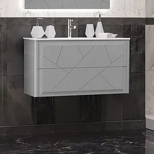 Тумба-умывальник подвесная Opadiris Луиджи 90 серый матовый 00-00005940+050400-u-01, 5