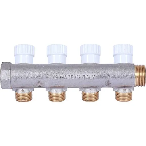 Коллектор регулирующий проходной 4 отвода ¾"в/н x ½"н Stout SMB 6852 341204 Коллектор регулирующий проходной 4 отвода ¾"в/н x ½"н Stout SMB 6852 341204