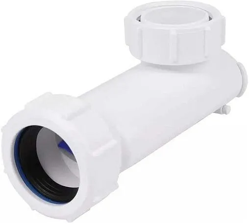 Горизонтальный самозакрывающийся сливной клапан Mc Alpine белый WHB1-32