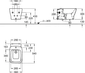 Биде подвесное Keramag Silk белый 232600000, 2