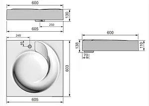 Раковина Madera Qopp 60 белый QOPP 60 Раковина Madera Qopp 60 белый QOPP 60, 2